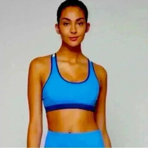 FOURLAPS  Infinity Sports Bra - Azure Midnight Banana Size Small NWT